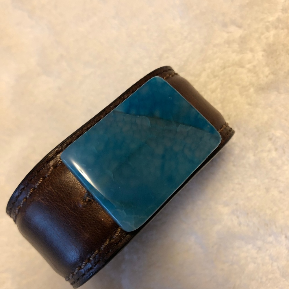 Leather Cuff Bracelet - One of a kind